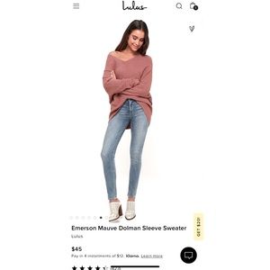 Emerson Mauve Dolman Sleeve Sweater